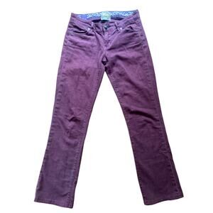 Rich and Skinny Women's Burgundy Straight Leg Jeans Size 25